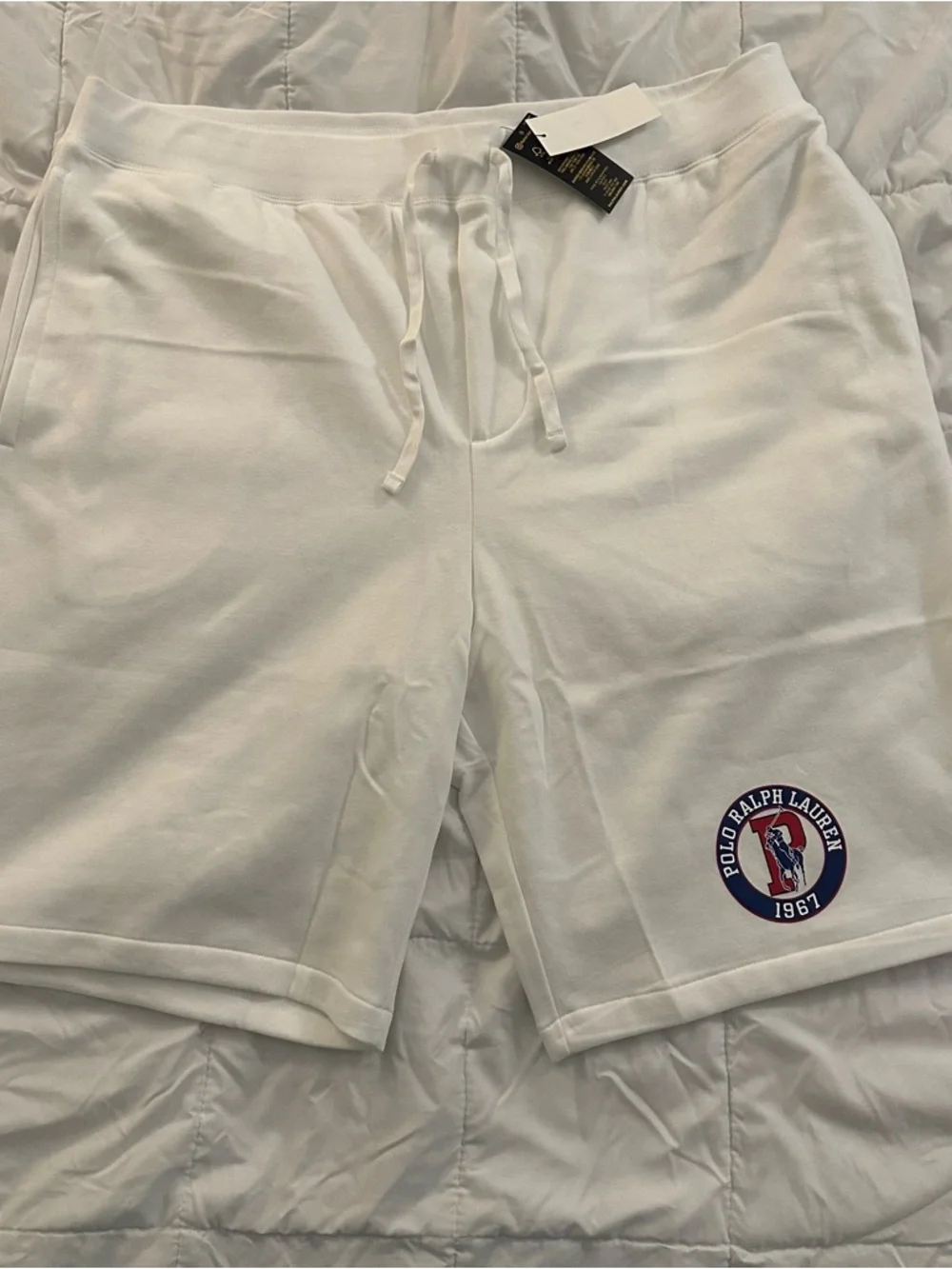 Polo Ralph Lauren Fleece Shorts - White - NEW - Men’s 2XL - Tall - Picture 1 of 5